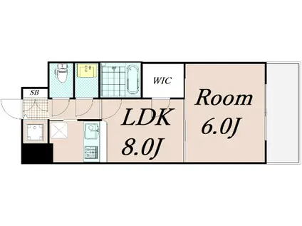 ノルデンタワー新大阪アネックス(1LDK/12階)の間取り写真