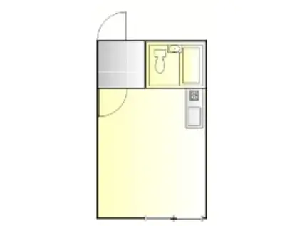 メルセデスハイム(ワンルーム/2階)の間取り写真