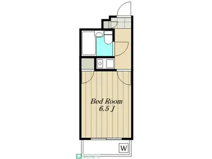 ウエストバレイ(1K/2階)の間取り写真