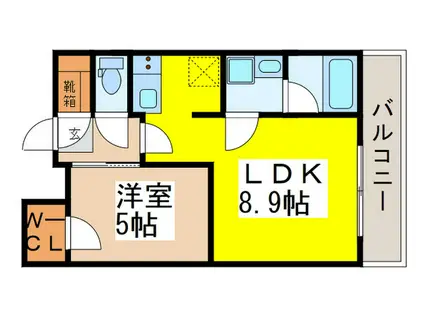 ステージグランデ錦糸町II(1LDK/12階)の間取り写真