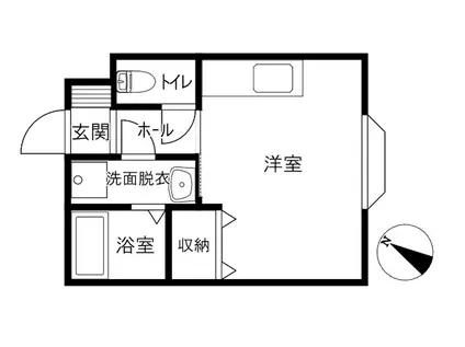 ミルキーウェイ(ワンルーム/1階)の間取り写真