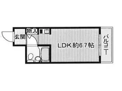 コスモプラザ三宮(ワンルーム/2階)の間取り写真