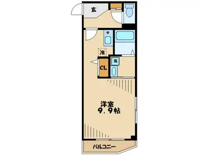 グランデMINAMI(ワンルーム/3階)の間取り写真