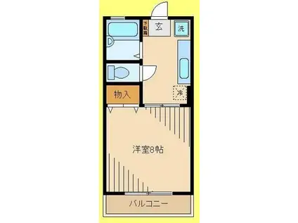 コスモス(1K/1階)の間取り写真