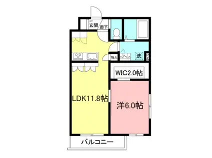 オハナ ラウレア 奥間(1LDK/2階)の間取り写真