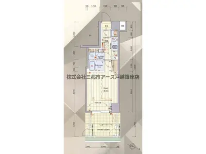 メイクスデザイン蒲田ウエスト(1K/1階)の間取り写真