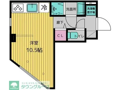 練馬レーベル(ワンルーム/1階)の間取り写真