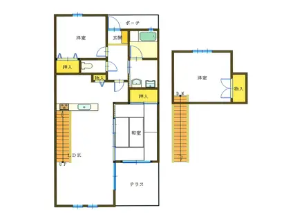 メゾン久木野I(3LDK/1階)の間取り写真