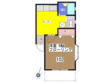 セピアコート(1K/1階)の間取り写真