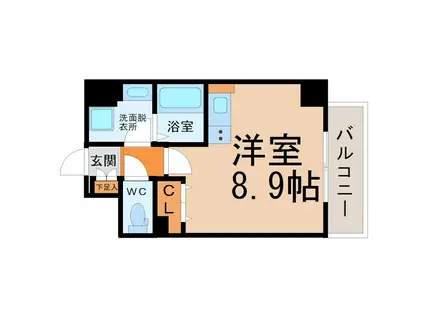 アレーヌコート新瑞橋(ワンルーム/7階)の間取り写真