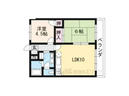 ヴィラエム&ケイ(2LDK/1階)の間取り写真