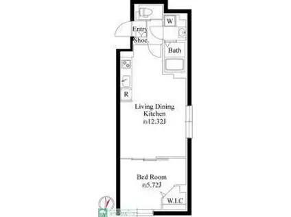 グランパセオ大岡山(1LDK/1階)の間取り写真