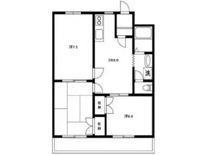 フルールミナミ(3DK/1階)の間取り写真