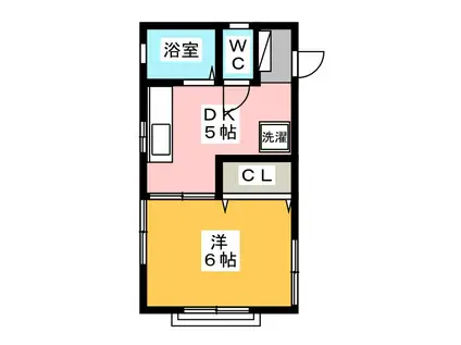 めぐみハイツ(1DK/2階)の間取り写真