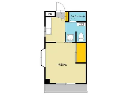 米山ビル(1K/3階)の間取り写真