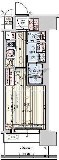 レオンヴァリエ長堀通(1K/2階)の間取り写真