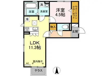 ルミエール(1LDK/3階)の間取り写真