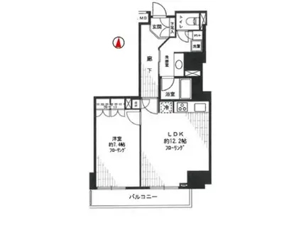 フィールA渋谷 8階(1LDK/8階)の間取り写真