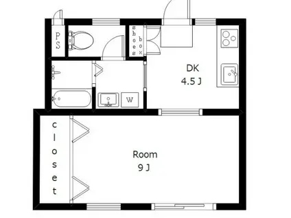 TERRACE SOPHIA(1DK/1階)の間取り写真