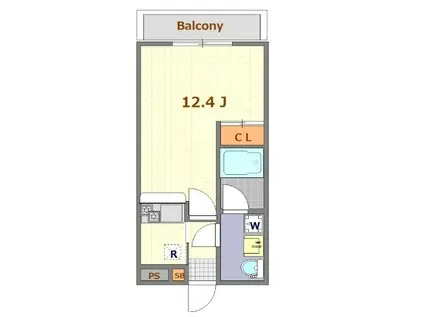 ダイワティアラ村上駅前マンションII(ワンルーム/1階)の間取り写真