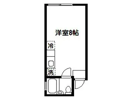 シャレー薬師前(ワンルーム/2階)の間取り写真