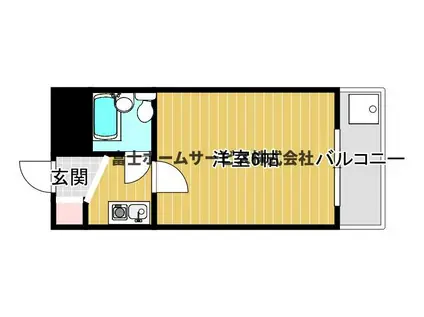 シャトー我孫子3番館(1K/1階)の間取り写真