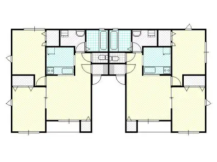 ラヴィル・エテルネル A棟(2LDK/2階)の間取り写真