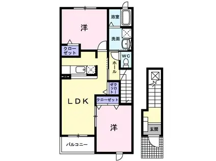 BRISA DESPACIOI(2LDK/2階)の間取り写真