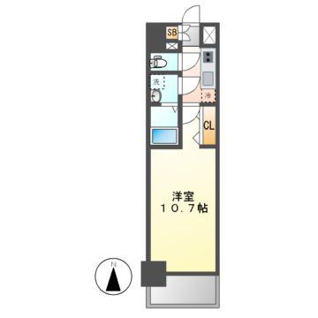 CRESTTAPP金山(1K/9階)の間取り写真