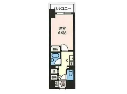 エスティメゾン神田(1K/6階)の間取り写真