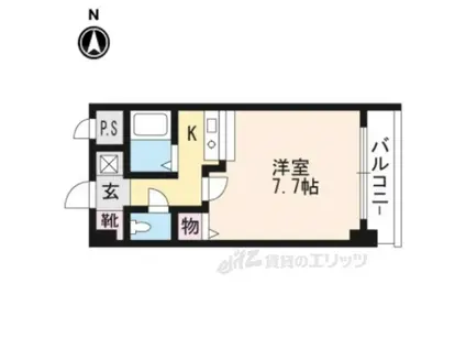 VISION2(1K/2階)の間取り写真