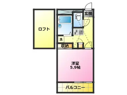 レオパレスアネックスグランドゥール(1K/3階)の間取り写真