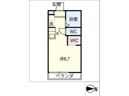 コーポ朝日(ワンルーム/2階)の間取り写真