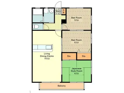 IRIS(3LDK/2階)の間取り写真