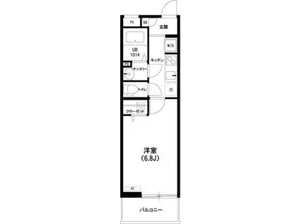 リブリ・ASAYAII(1K/3階)の間取り写真