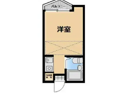ウィスタリア(ワンルーム/2階)の間取り写真