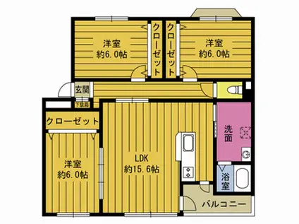 エミネンスパーク(3LDK/1階)の間取り写真
