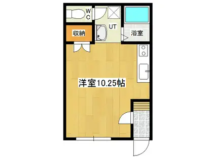 サンクレストハイツB(ワンルーム/2階)の間取り写真