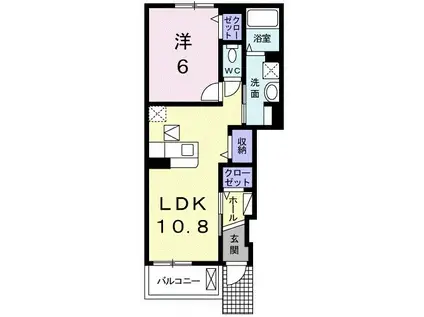 モンテ グランデ II(1LDK/1階)の間取り写真