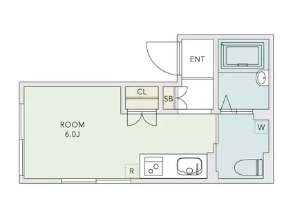 ヴェルイースト(ワンルーム/3階)の間取り写真