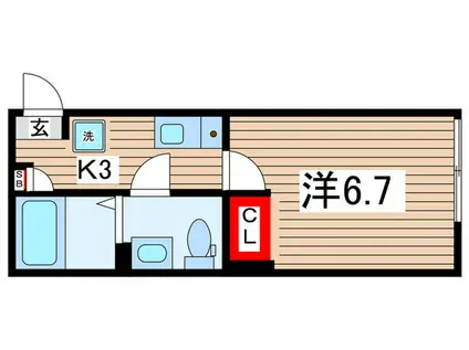 YMメゾン江戸川(1K/1階)の間取り写真