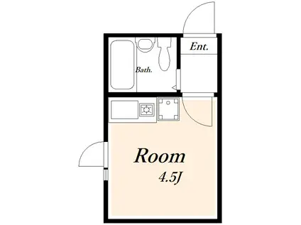 ネクサス南砂町駅前(ワンルーム/1階)の間取り写真