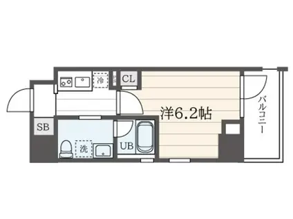 クレヴィスタ坂東橋III(1K/2階)の間取り写真
