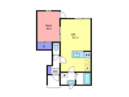 サンシルク白糸台(1LDK/1階)の間取り写真