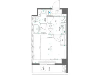 AZEST赤塚新町(1K/1階)の間取り写真