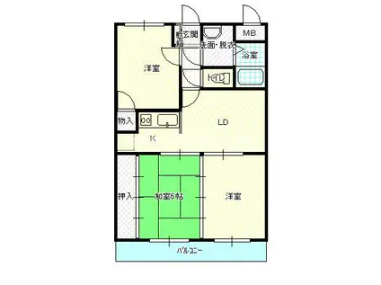 ユーミー SAKAE(3LDK/2階)の間取り写真