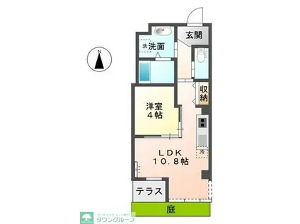 サン・ドゥーズ 湘南(1LDK/1階)の間取り写真