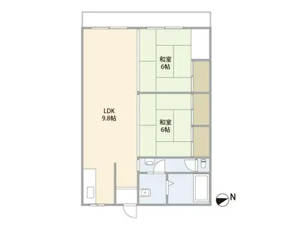 桜井マンション(2LDK/3階)の間取り写真