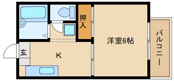 メゾンプルミエール(1DK/1階)の間取り写真