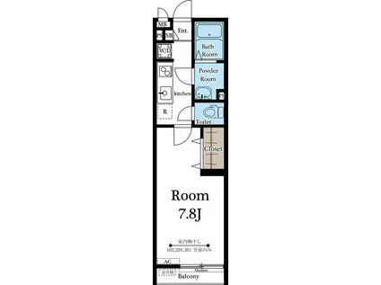 リブリミレイ(1K/1階)の間取り写真